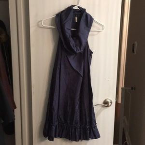 Cowl neck halter dress